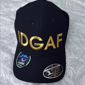 Black Cap with Gold Embroidery